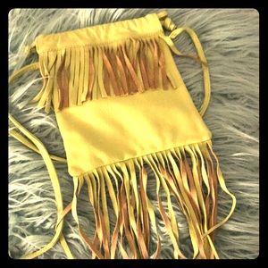 Mini crossbody fringe purse
